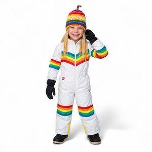 Gap Rainbow Striped Beanie Winter Hat Youth M 7-8